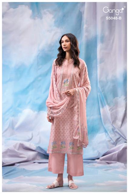 Ganga faanvi 5048 wholesales of embroidery dress material in lucnow